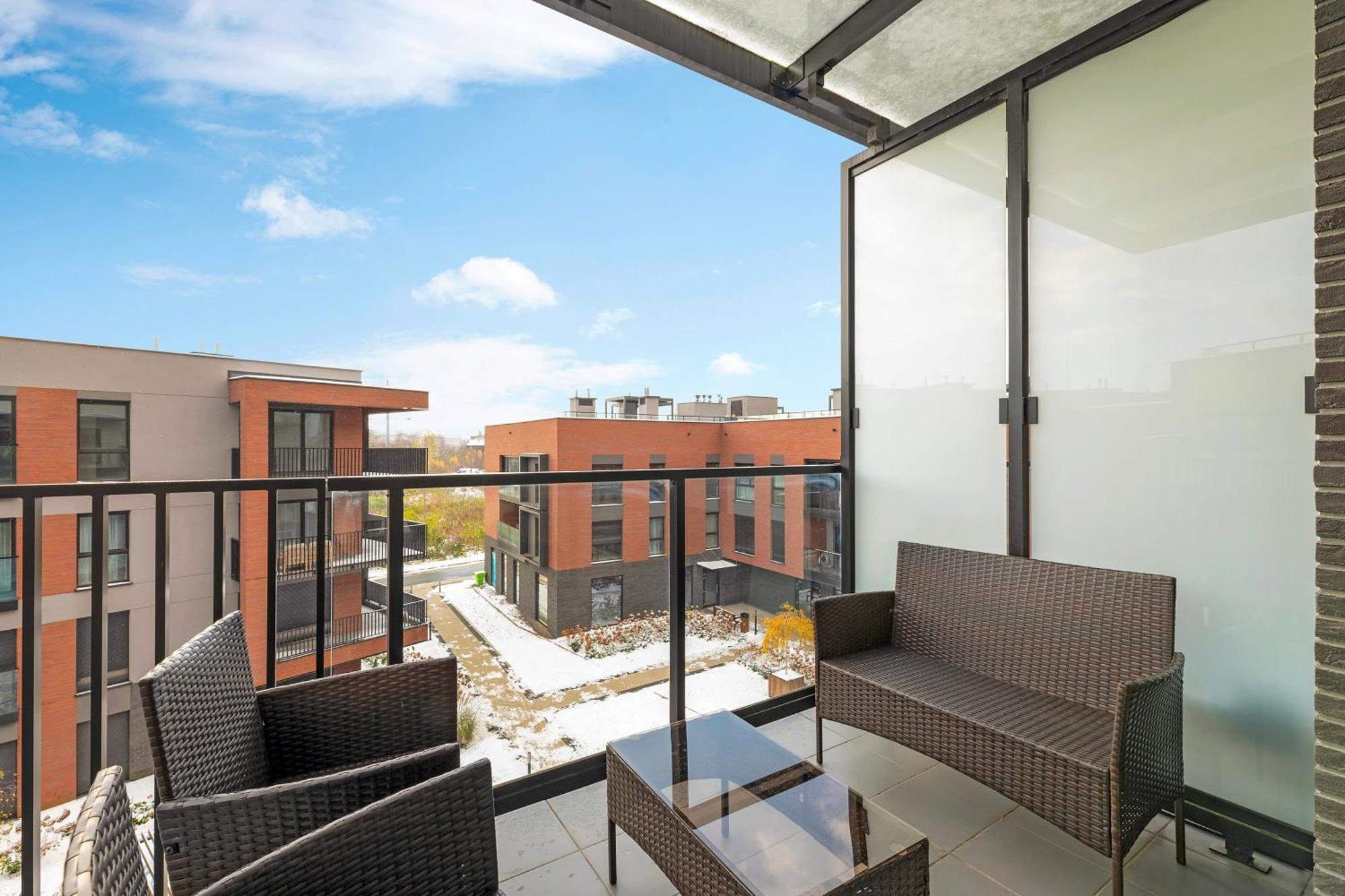 Nadmotlawie Riverside - Gym & Free Parking By Downtown Apartments Gdańsk Rum bild