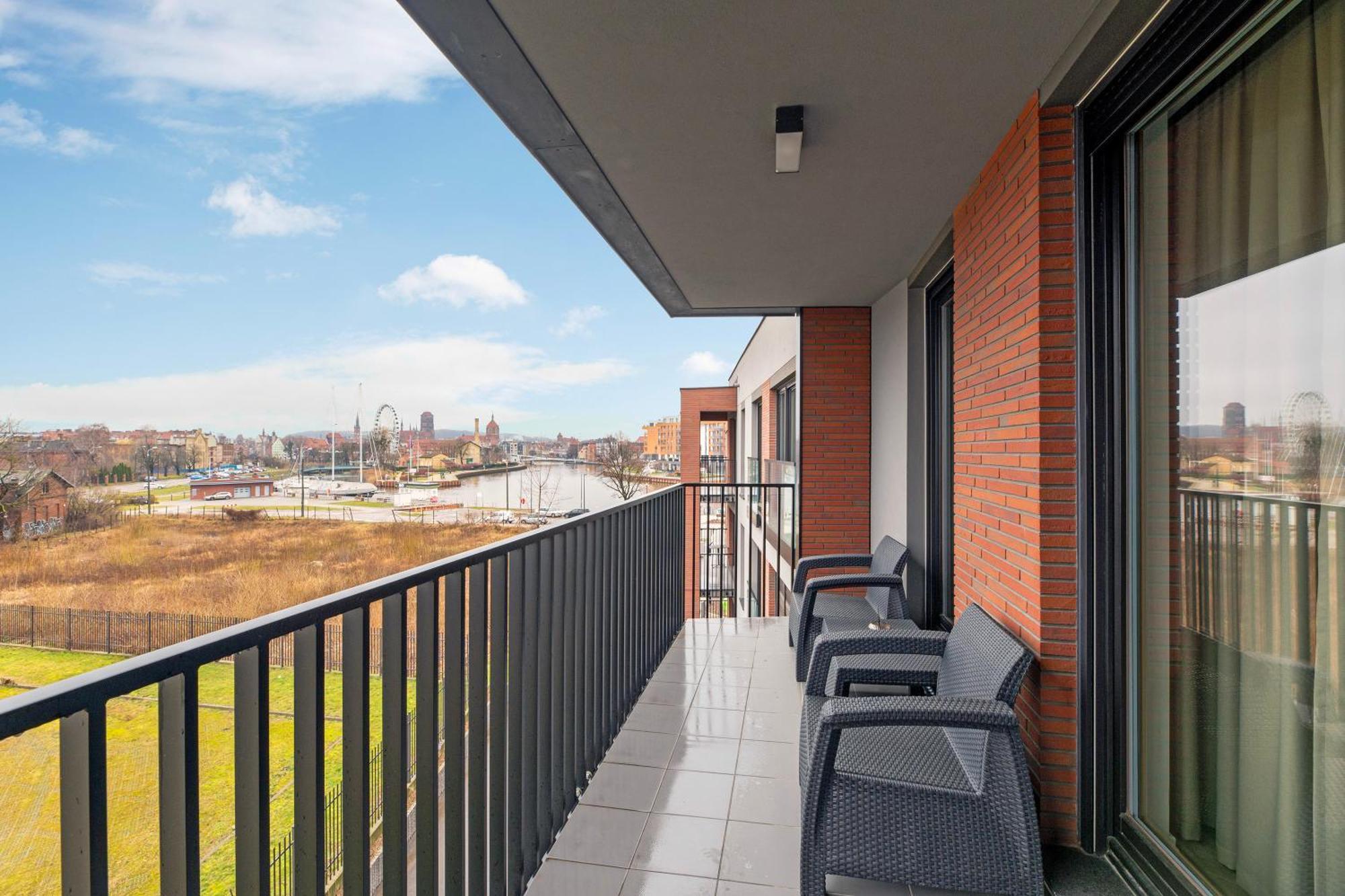Nadmotlawie Riverside - Gym & Free Parking By Downtown Apartments Gdańsk Rum bild