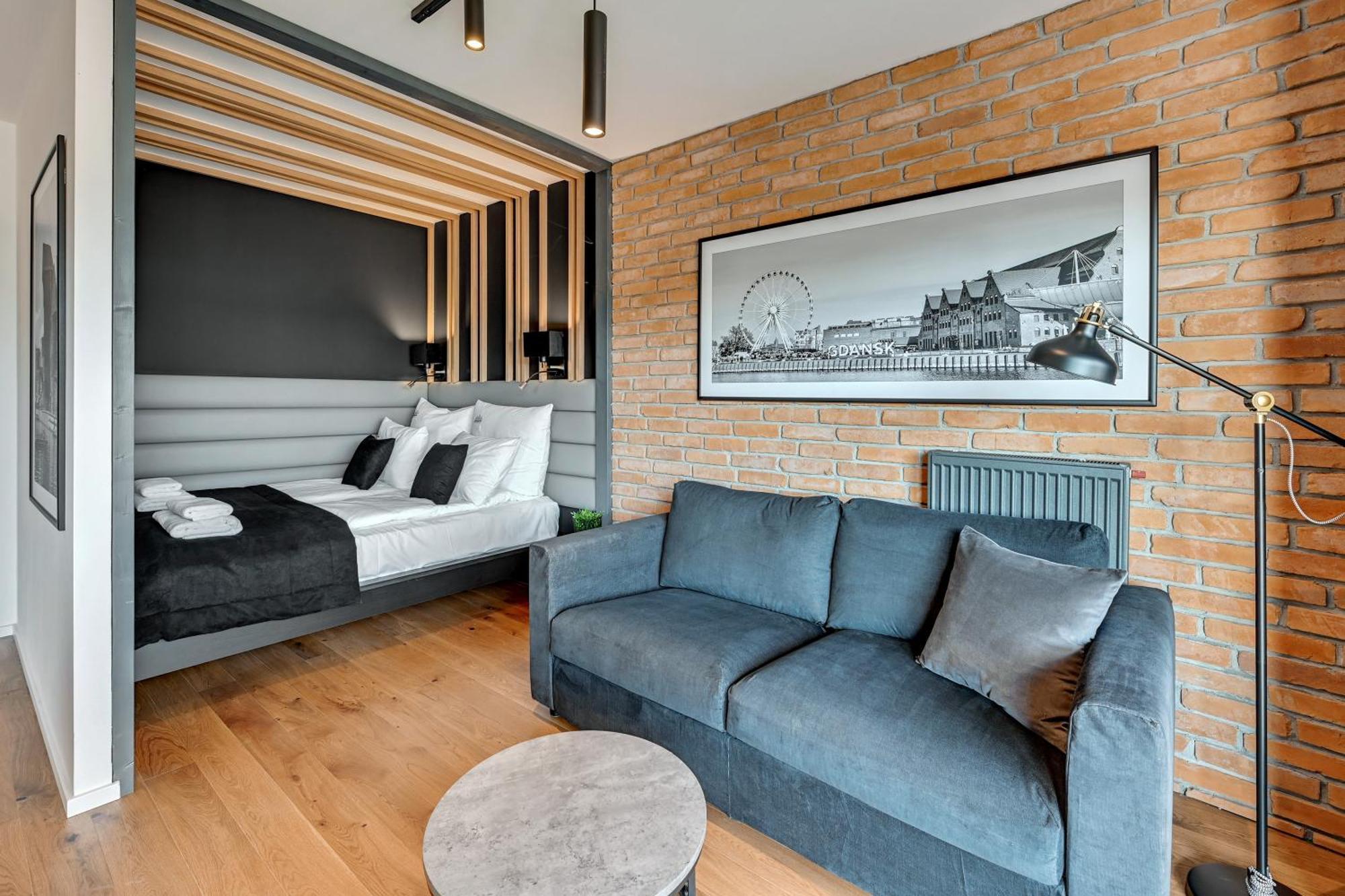 Nadmotlawie Riverside - Gym & Free Parking By Downtown Apartments Gdańsk Rum bild