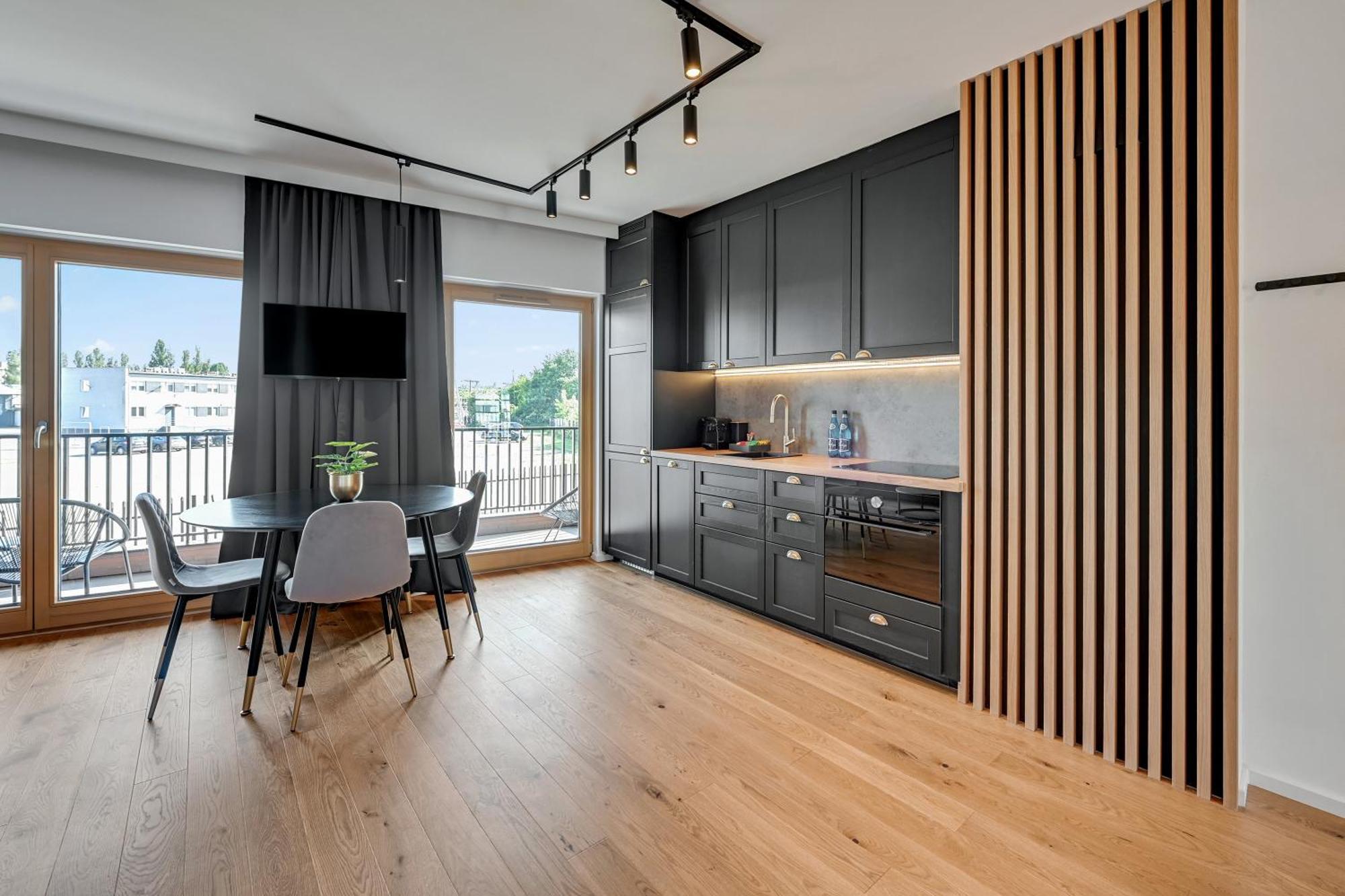 Nadmotlawie Riverside - Gym & Free Parking By Downtown Apartments Gdańsk Rum bild